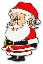 fat Santa with a twinkle in his eye