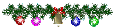 animated Christmas garland with ornaments