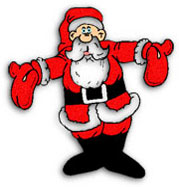 Santa in his red suit