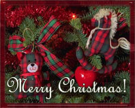 Merry Christmas with stuffed animals
