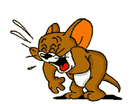 an animated laughing mouse
