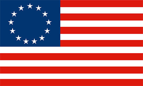 American flag with 13 stars