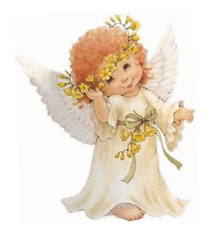 Angel with flowers