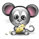 mouse eating cheese