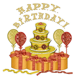 Happy Birthday gifts balloons animation