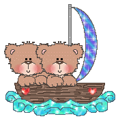 bears in boat animation