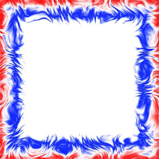 red, white blue frame