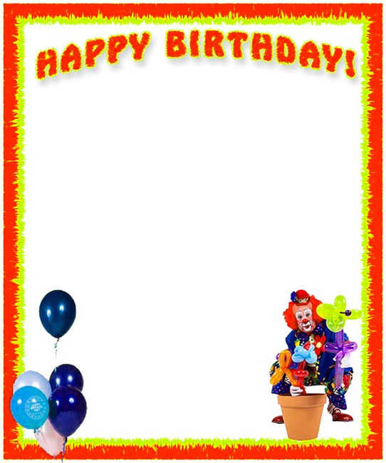 Happy Birthday clown