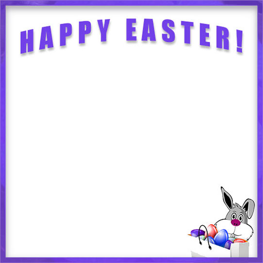 Happy Easter bunny border