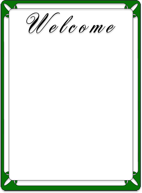 Free Welcome Borders - Frames - Graphics - Clipart