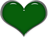 glass heart bullet green