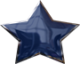 blue star bullet with metal trim