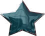 light blue star bullet with metal trim