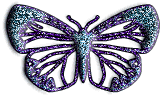 blue and purple butterfly animation