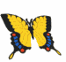 yellow butterfly flying