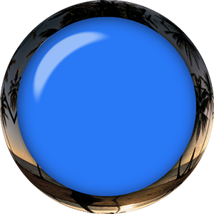 blue button glass