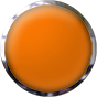 orange button with chrome trim