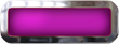 chrome and purple glass rectangular button