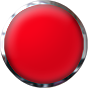 red glass button with chrome trim