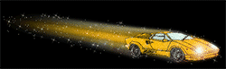 fast car at night animated