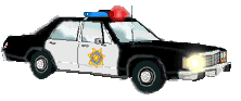 police car animated with flashing lights