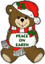 Christmas bear peace on earth