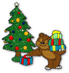 Christmas tree and bear