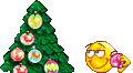 place ornaments on tree animation