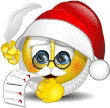 Santa checking list animation