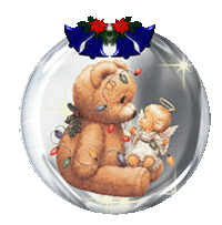 Christmas bear angel ornament