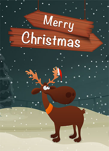 reindeer Merry Christmas