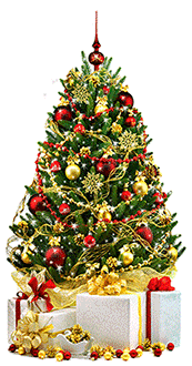 Christmas Tree presents lights