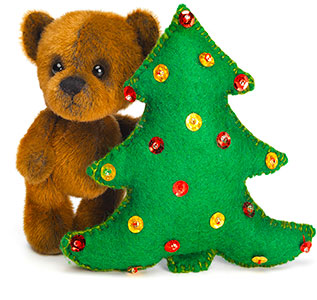 Christmas bear with tree