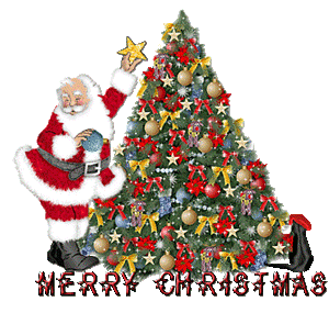 animated Christmas Tree with Santa Claus