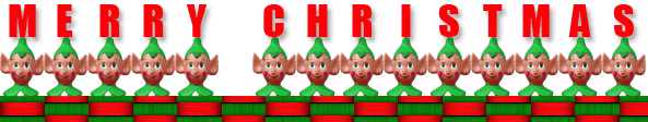 Elves saying Merry Christmas