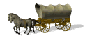 animated covered wagon