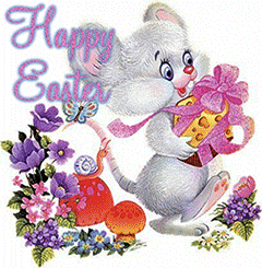 Happy Easter bunny glitter