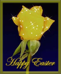 happy Easter yellow rose