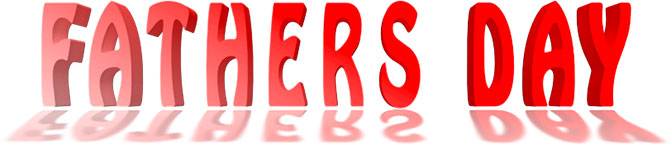 Fathers Day in red 3D