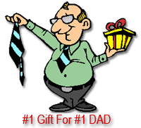 dad receiving a father's day gift