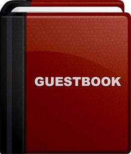 red and black guestbook