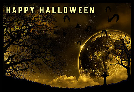 Happy Halloween full moon