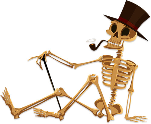 skeleton top hat