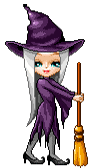 cute witch animated