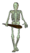 skeleton with club