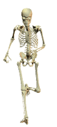 skeleton running at you