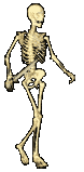 skeleton walking black animated