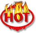 hot oval with fire graphic