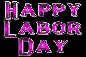 Happy Labor Day on black