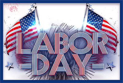 Labor Day flags